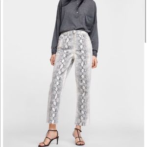 Zara snakeprint jeans
